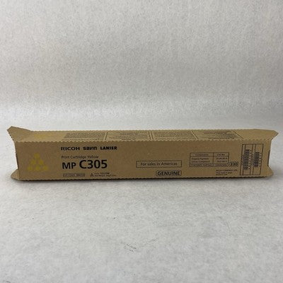 Ricoh MP C305 Genuine Yellow Toner Print Cartridge Lot of 2