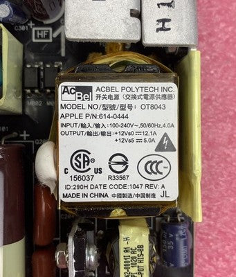 Apple A1311 AcBel OT8043 205W Power Supply Board
