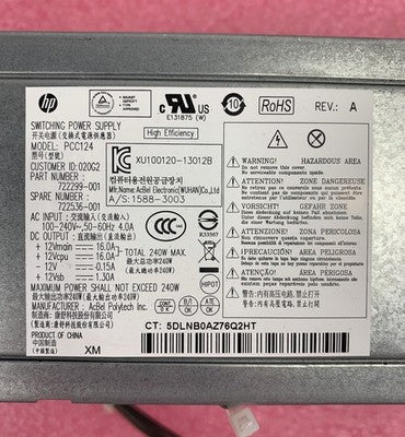 HP PCC124 240W Desktop Power Supply