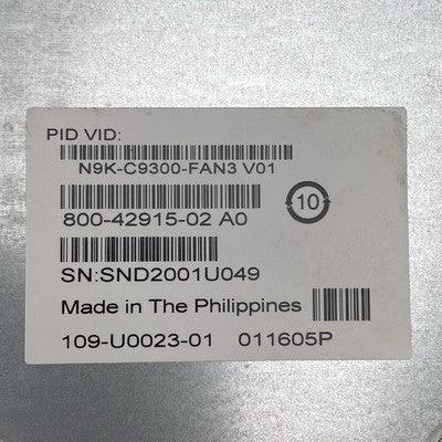 Cisco N9K-C9300-FAN3 V01 Fan Module (Lot of 4)