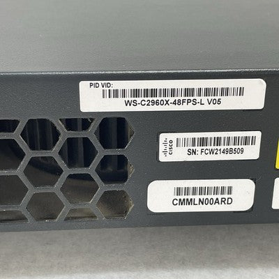 Cisco WS-C2960X-48FPS-L 48 GigE PoE - Tested