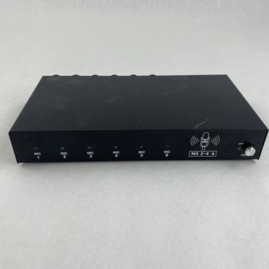 BIS MX 2-4 6 Input Audio Mixer No AC Adapter Untested