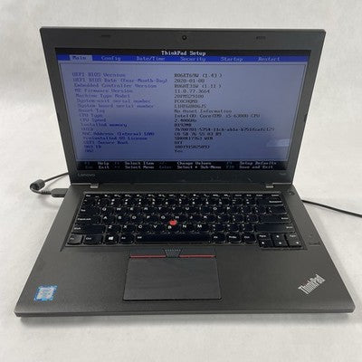 Lenovo ThinkPad T460 14" i5-6300U 2.40 GHz 8 GB RAM No SSD No OS Bad Bottom