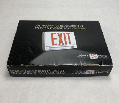Light Pipe Combination Exit/Emergency Lighting Red LED Sign