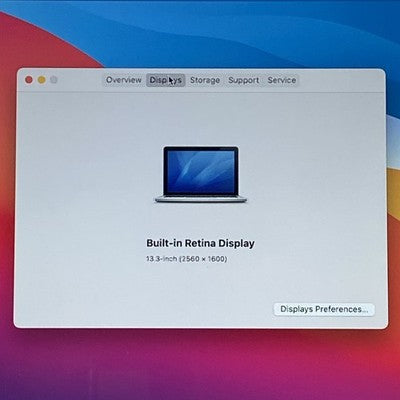 Apple MacBook Pro A1502 2013 Retina 13" 2.70 GHz i5 8 GB RAM 250GB SSD os11.7.10