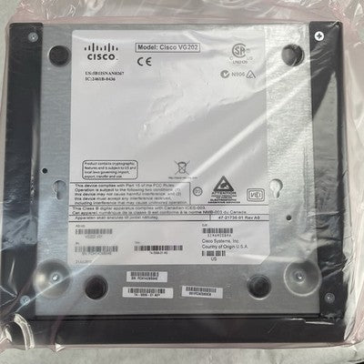 Cisco VG202 Analog Voice Gateway w/power supply & accessories