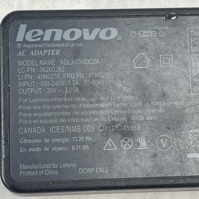 Lenovo ADLX65NDC2A 20V 3.25A 65W Ac Adapter Lot of 5