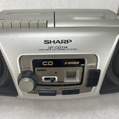 Sharp QT-CD114 Broken CD Player  Working Tape Deck and AM/FM Parts Or Repair
