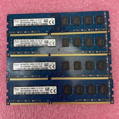Hynix 8GB DDR3-1600 PC3-12800U HMT41GU6AFR8C Untested Lot of 4 Untested