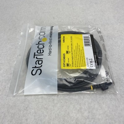 StarTech 10ft/3m Black Snagless Cat6 UTP Patch Cable (Lot of 9)