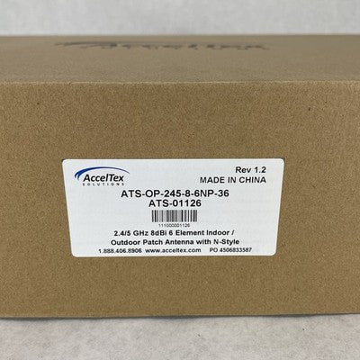 Accel Tex Solutions ATS-OP-245-8-6NP-36 2.4/5 GHz 8dbI 6 Patch Antenna w/N-Style