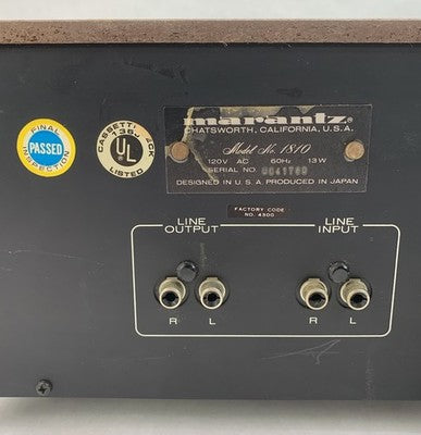 Marantz 1810 Stereo Cassette Deck - Parts or Repair Needs New Belts