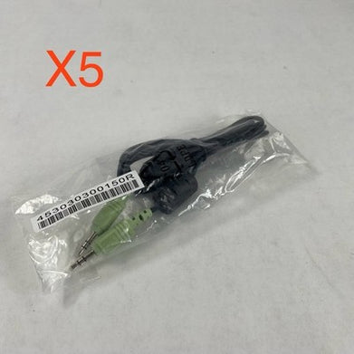 Flat Panel Speaker Cable Assembly 3.5mm Male to Male AUX 453030300150R Lot of 5