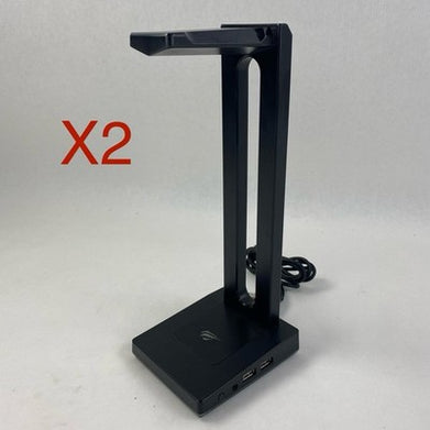 Havic Headphone Stand RGB Lighting w/ 2 USB Ports Lot of 2