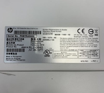 HP LaserJet Pro MFP M501 BOISB-1403-02 Printer Back Panel