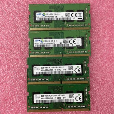 Mixed Samsung/Hynix 2GB DDR4-2133 SODIMM Laptop RAM 8GB Lot of 4
