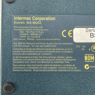 Intermec TZ2400 4 Bay Four Slot Battery Charger Charging Station 2425 2435 5020