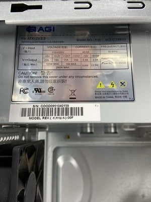 Unbranded Mini Tower Computer Case AGI AGI-U350HH 350W PSU
