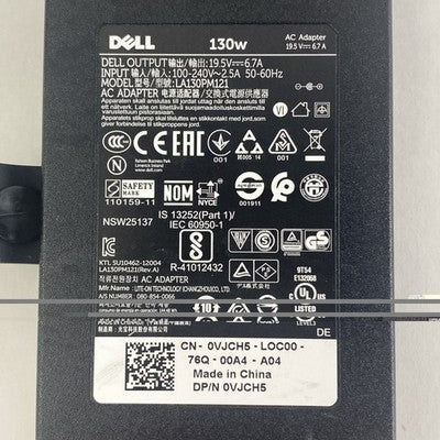 Dell LA130PM190 130W AC Adapter Lot of 5 W/ Power Cord