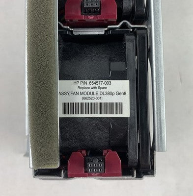 HP 654569-002 Server 6-Slot Fan Cage w/ Fans