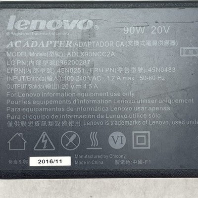 OEM Lenovo AC Adapter 90w 20v ADLX90NCC2A Lot of 10 With Power Cord