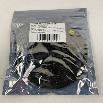 Unbranded 14" Flex Strip W/BLK PCB and White 96341 LED Strips - Lot of 5