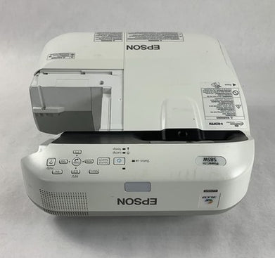 Epson Powerlite 585W H602A Projector 3000 Lamp Hours w/ Remote - Missing Cover