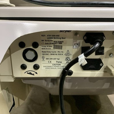 Stryker LD304 Birthing Bed Powers and Hydraulics work