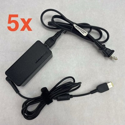 Lenovo 45W 20V 2.25A AC Adapter ADLX45NCC2A Square Tip Lot of 5