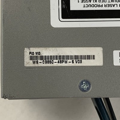 Cisco WS-C3850-48PW-S PoE+ 48-Port Network Switch Tested w/ C3850-NM-4-1G