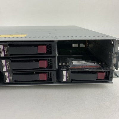 HP MSA2324I AJ800A StorageWorks 10x Caddies 2x Controller 1x PSU No HDDs