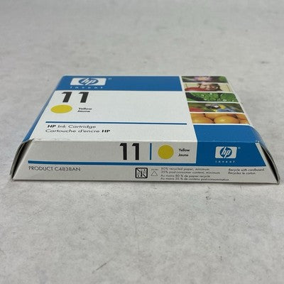 Genuine OEM HP 11 Yellow Ink Cartridge C4838AN Sealed Expired Lot of 3