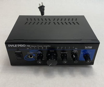 Pyle Pro PTA3 2x75W Stereo Power Amplifier - Power Tested