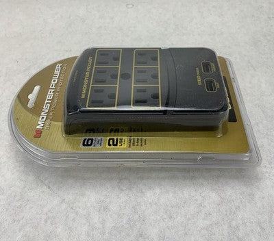 Monster Power Gold 123063-00 6 Outlet 2 USB Surge Protector
