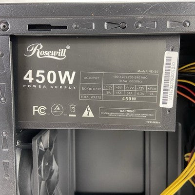 Rosewill SRM-01B-450 Micro ATX Mini Tower Computer Case Rosewill NE450 450W PSU
