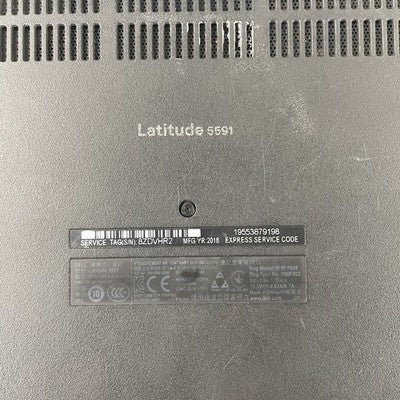 Dell Latitude 5591 15.6" i7-8850U 2.60 GHz 8 GB RAM No SSD No OS No Battery