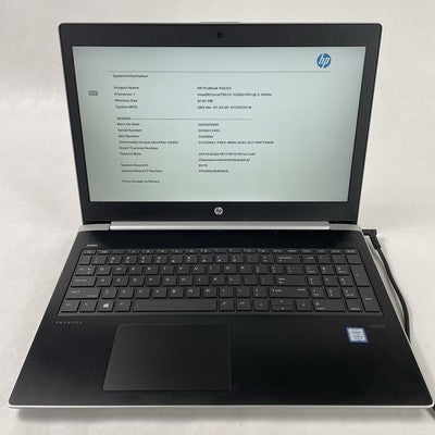 HP ProBook 450 G5 15.6" i5-7200U 2.50 GHz 8 GB RAM No SSD No OS No Bottom Cover