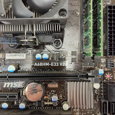 MSI A68HM-E33 V2 Motherboard AMD A4-6300 3.7GHz 2GB RAM w/IO Shield