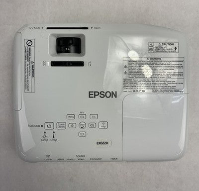 Epson EX6220 H550A LCD Lamp Projector No Remote No Power Supply- 2735 Lamp Hours