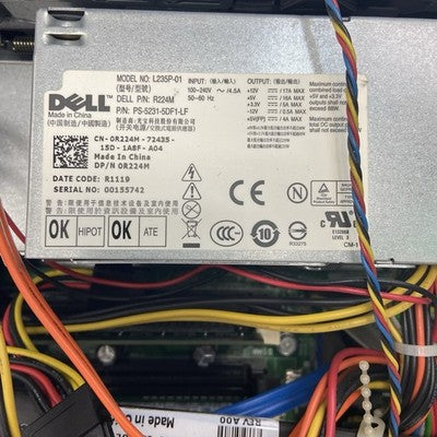 Dell Optiplex 780 SFF  Intel Pentium Dual-Core E5800  3.2GHz 4GB RAM No HDD No O