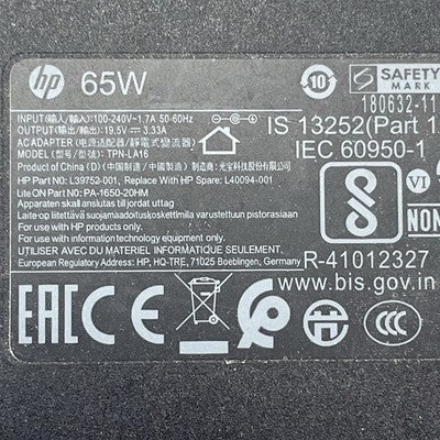 OEM HP 65W AC Power Supply Adapter Charger L39752 Lot of 7