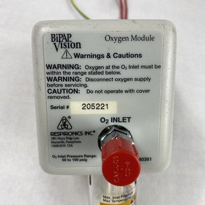 Respironics BiPap Vision Oxygen Module