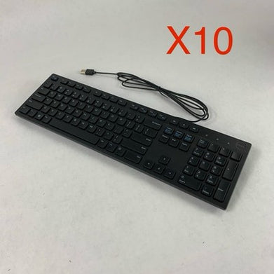 Dell KB216-Bk-US Wired USB Black Keyboard - Untested - Lot 0f 10