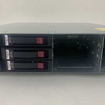 HP StorageWorks MSA2000 Array 2x AJ751A Controller 2x PSU 6x Caddies No HDDs