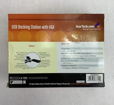 StarTech USBVGADOCK2 USB Docking Station with VGA