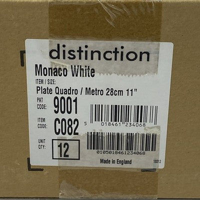 Steelite Distinction C082 Plate Quadro Metro 28cm 11" Monaco White 12ct per Case