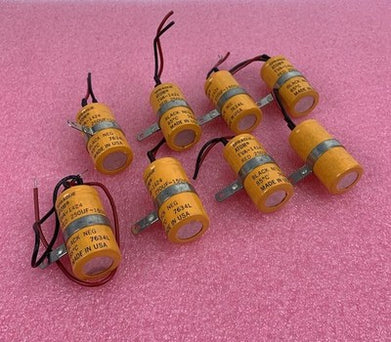 Sprague ATOM TVA-1424 Axial Capacitors 250uF 150VDC 85°C 7634L (Lot of 8)