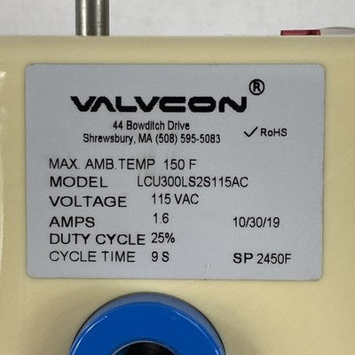 Valvcon LCU300LS2S115AC LCU-Series Single Direction Actuator