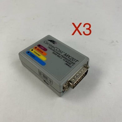 CentreCom MX20T Twisted Pair Transceiver IEEE 802.3 Untested - Lot of 3