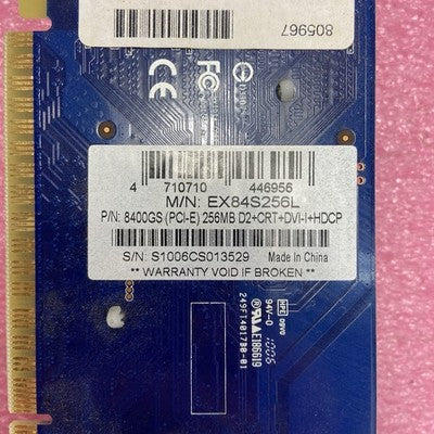 Lot of 2 SFPX84 NVIDIA EX84S256L GeForce 8400GS PCI-E Express 256MB Video Card